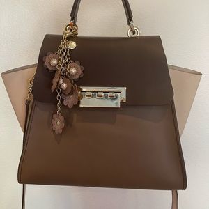 Eartha Top Handle Crossbody Leather Bag Color Block